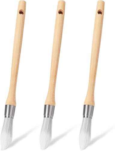 3 piezas de pinceles de pintura para recortar, pincel redondo pequeño, pincel de pintura de esquina, kit de herramientas de pintura para bordes de