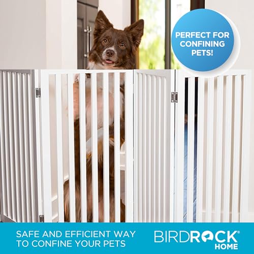 INTERNET’S BEST Dog Gate Indoor Freestanding Pet Barrier, Folding Wood Dog Fence, Extra Wide Doorway Puppy Gate, Indoor Animal Privacy Panel, Wooden Cat Fence – 4 Panel – 36″, White INTERNET’S BEST Dog Gate Indoor Freestanding Pet Barrier, Folding Wood Dog Fence, Extra Wide Doorway Puppy Gate, Indoor Animal Privacy Panel, Wooden Cat Fence – 4 Panel – 36″, White