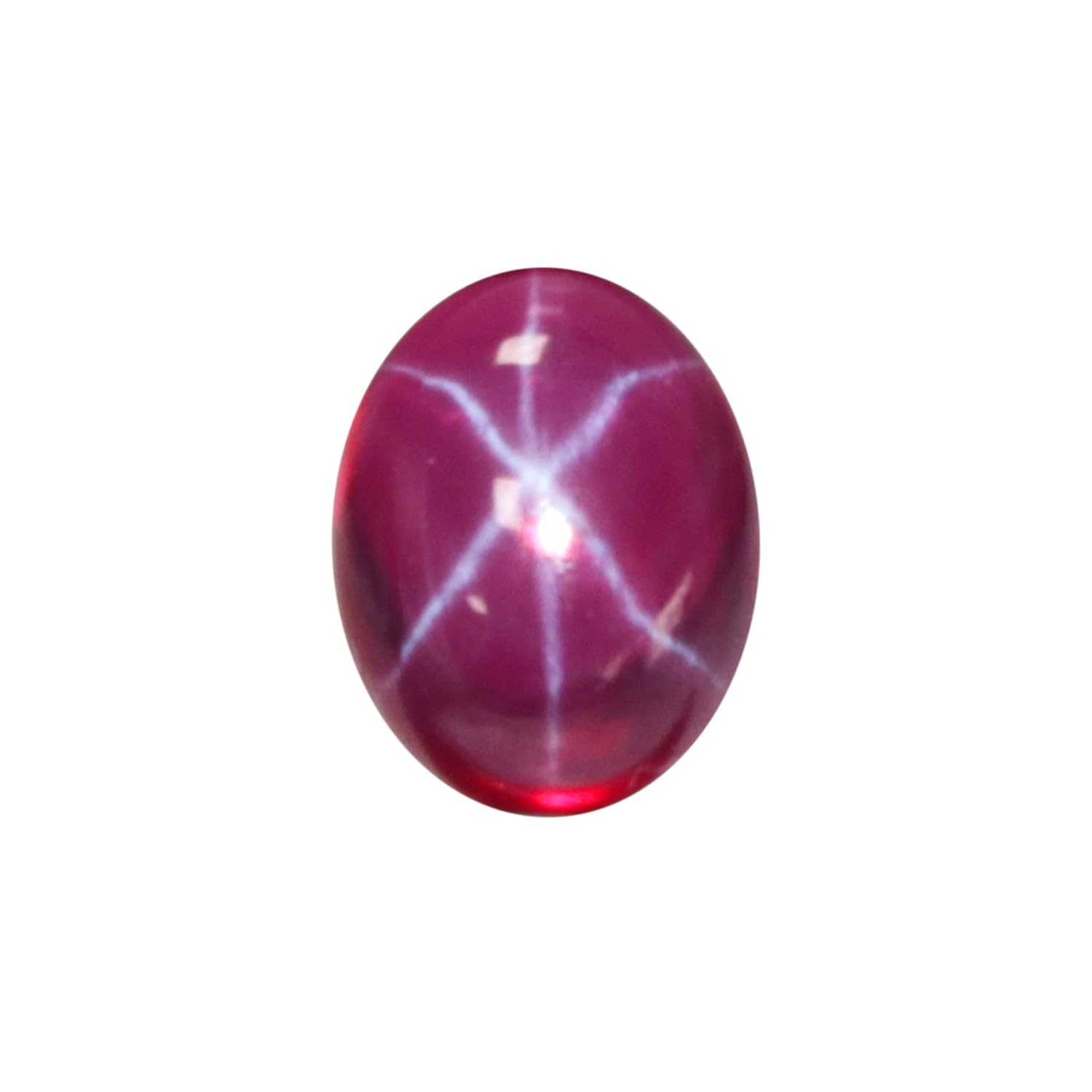 GEMHUBGemstone Necklace 4.00-8.65 Carat. EGL Certified 6 Rays Red Star Ruby Pendant Loose Gemstone Necklace For Women And Girls