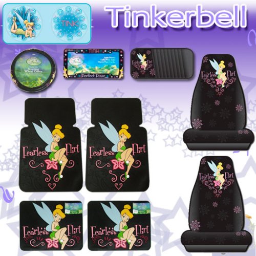 10 pcs Tinkerbell Fearless Flirt Combo Front Rear Car Floor Mats Seat
