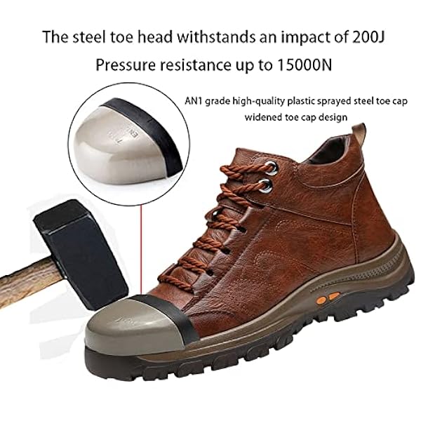 Lichtgewicht Werkschoenen Met Stalen Neus,Voor Transport, Automonteurs, De Bouw Of Metaalbewerking, Of Voor Alledaags Werk Onderweg,▁