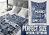 InnoBeta Music Gifts, Music Note Flannel Blanket, for Music Lovers, Music Teacher Gifts, for Sofa Chair Bed Office 50"x65", Blue #3