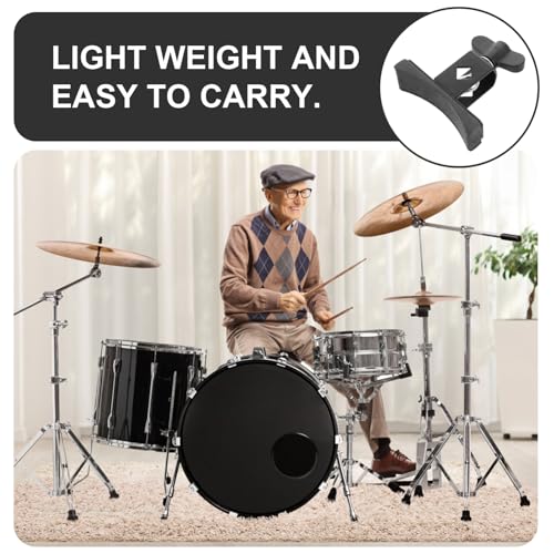 Totority Soporte de Montaje para Cowbell Clamp para Aros de Batería para Instrumentos de Percusión miniatura 2