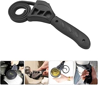 MAKINGTEC 50cm Rubber Strap Wrench Adjustable Oil Filter Wrench Pipe Wrench Plumbing Wrench Grip Wrench Heavy Duty Strap Wrench Tool Universal Oil Filter Spanner for Mechanics, Plumbers, Home Use