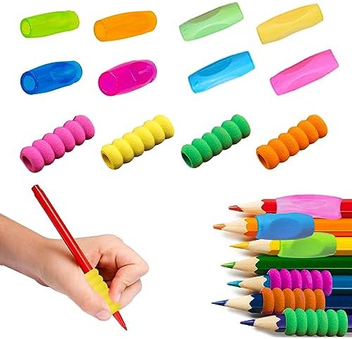 CRZQXOUR Pencil Grips For Kids - Assorted Pen Grips For Handwriting, Homeschool & Preschool