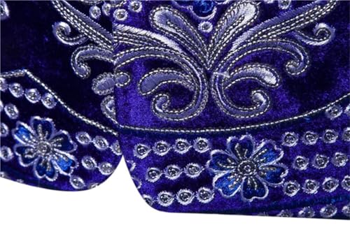 Men Floral Embroidery Wedding Blazer Formal Slim Fit Single Button Mens Party Business Suit Jacket3