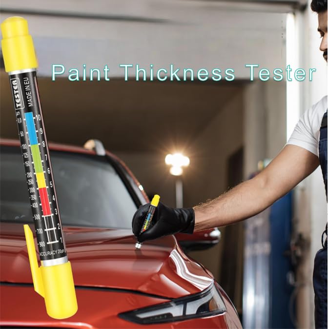 Medidor grosor pintura para autos 5.1" compacto miniatura 4