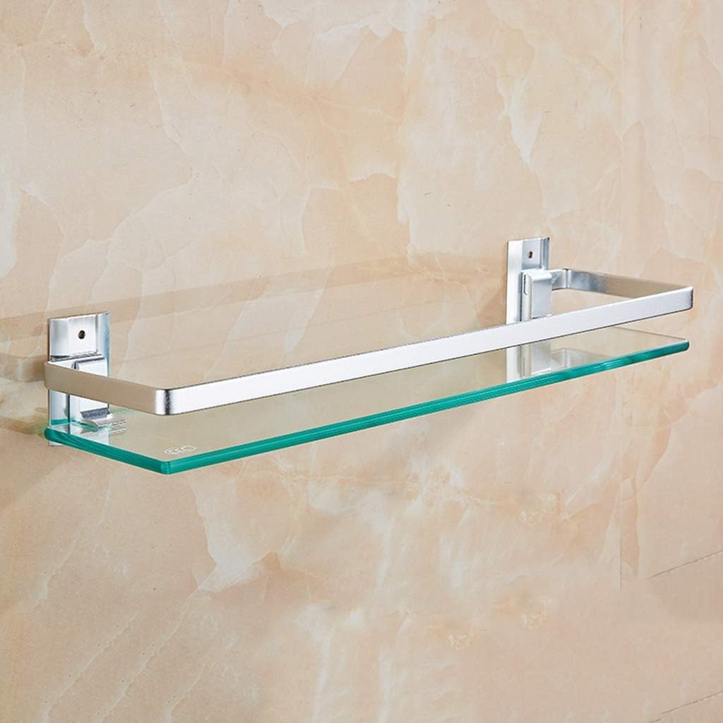 Bathroom Shelves, Glass Shelf Rectangular (Size : 60cm) ()
