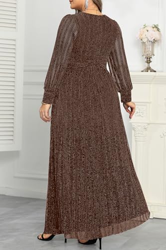 Image of Pinup Fashion Plus Size Formal Evening Glitter Prom Wedding Guest Dress | Silver thread straight knit, v-neck, empire waist, back zipper, a-line, maxi long, perfect for evening party, wedding guest