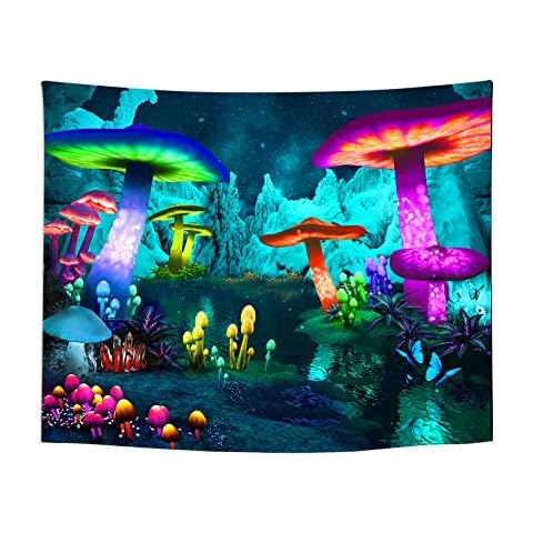 Tapestry Wall Mushrooms Multiuso Cubrecama Cover