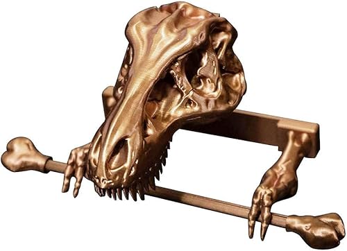 Portarrollos de papel higiénico de dinosaurio, estante de papel higiénico de esqueleto, dispensador de papel higiénico de aleación de aluminio