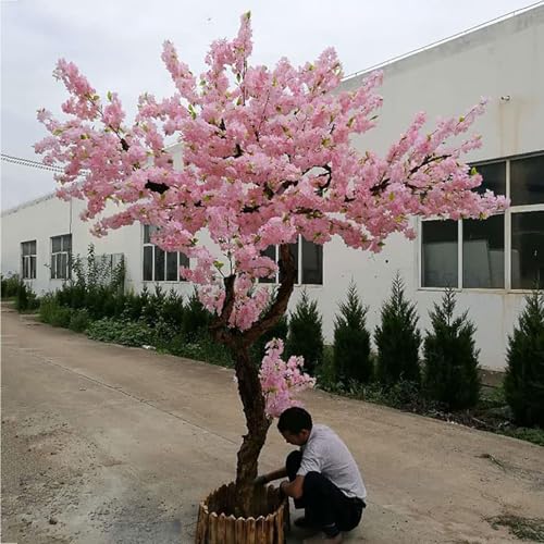 Planta Artificial Grande Exterior Decorativas Árbol De Cerezo Japonés Artificial,Planta Grande,Decoración De Flor De Seda Sakura Falsa Hecha A Mano,Árbol De Los Deseos,para Bodas, Eventos, Fiestas En