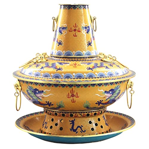 Fuente de chocolate de cobre amarillo 38cm miniatura 1
