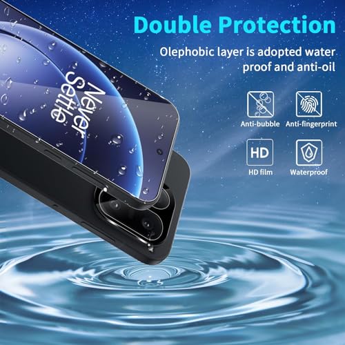 Image of PreCure (2+2 Pack) Screen Protector & Camera Lens Protector for OnePlus 15 - 9H Hardness Tempered Glass, HD Clear, Bubble-Free, Anti-Scratch (Black)