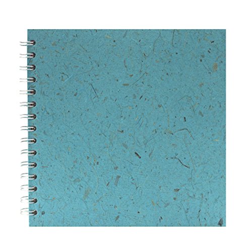 Pink Pig - Cuaderno de bocetos (20,32 x 20,32 cm, elegante, papel de color blanco), color azul