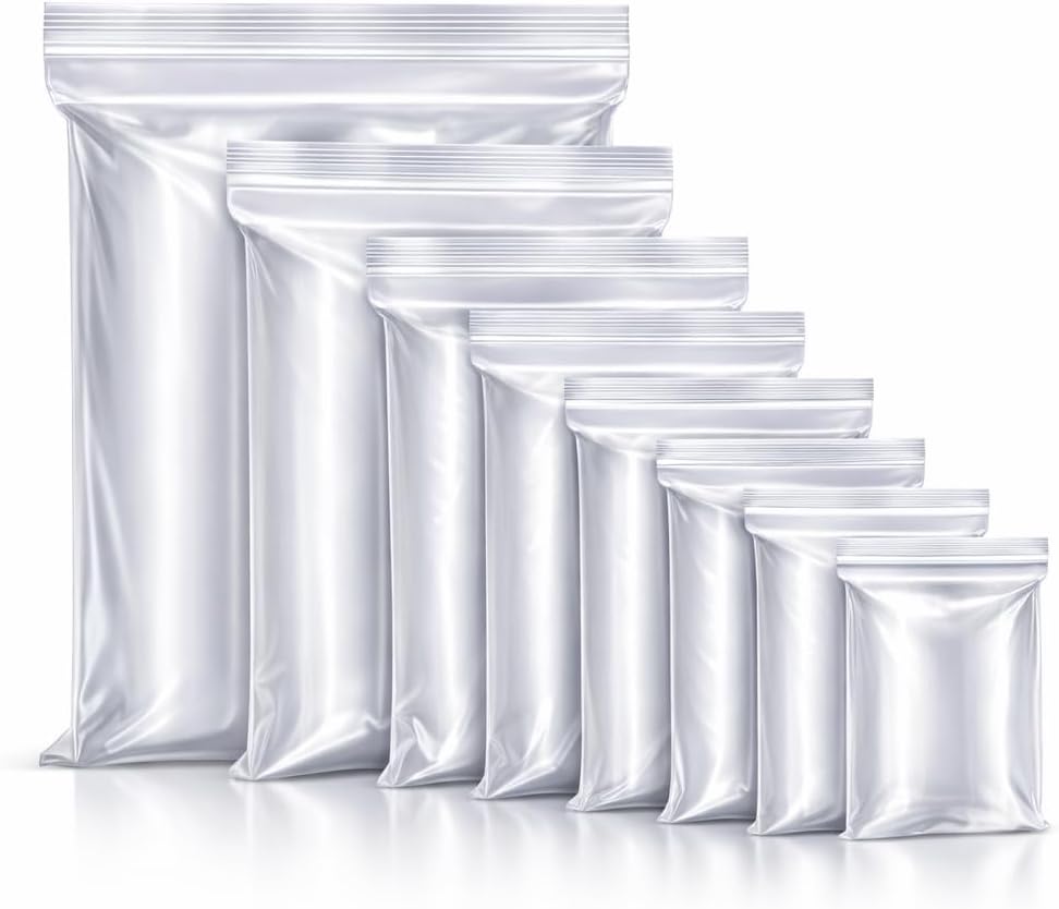 Sabco - 100pcs Grip Seal Bags - Ziplock Bags - Resealable Bags - Small Plastic Bags - Baggies, Jewellery Bags, Sandwich Bags - Small Resealable Bags - Self Seal Bags (11" x 16")