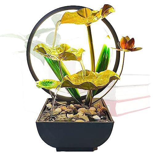 Fontaine d'intérieur pour méditation et détente avec cascade lumineuse - 2