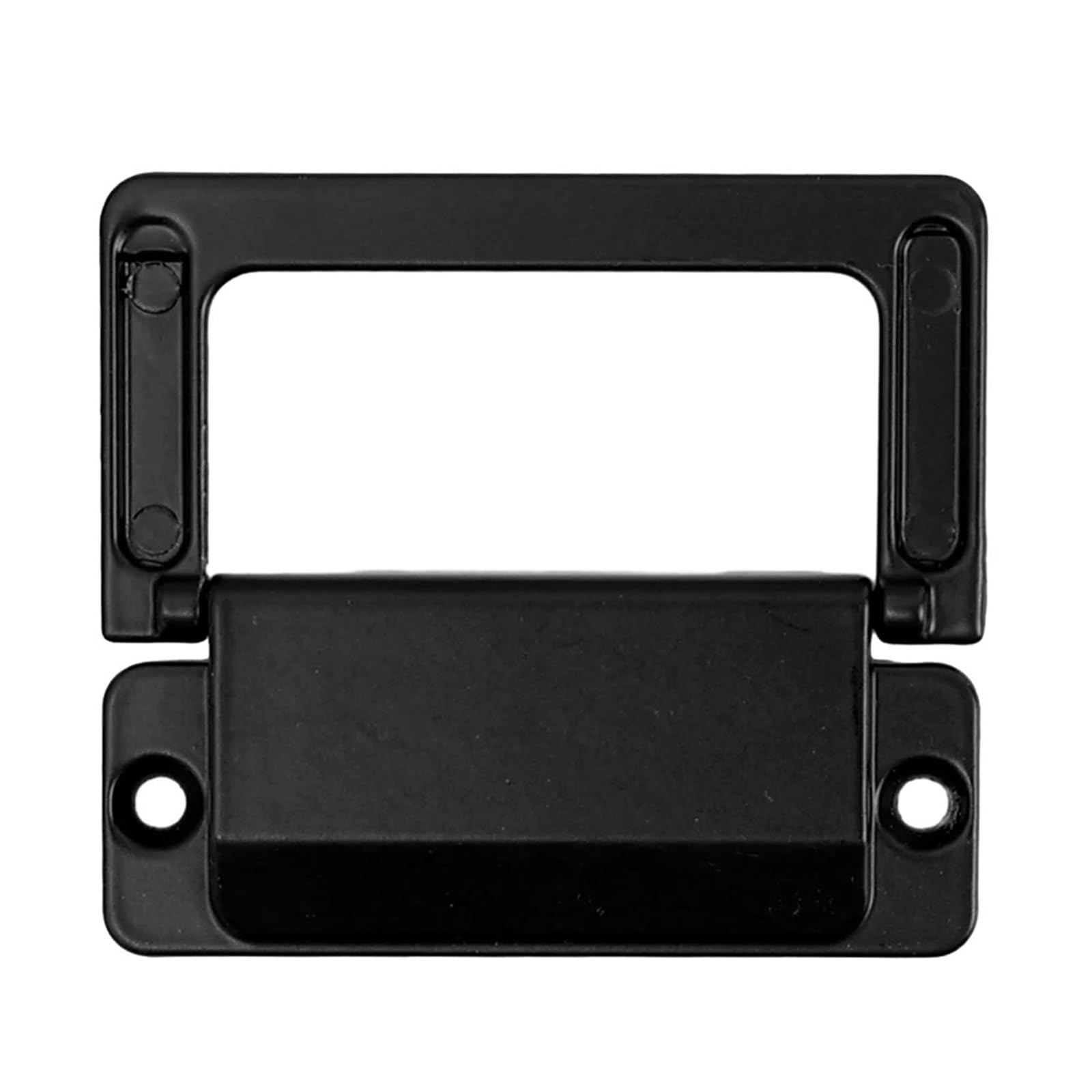 ATEUXOL Recessed Door Handles 1/6pcs Drawer Concealed Folding Handle Cabinet Hidden Pull Zinc Alloy Black Flat Cupboard Handles Furniture(1PCS)