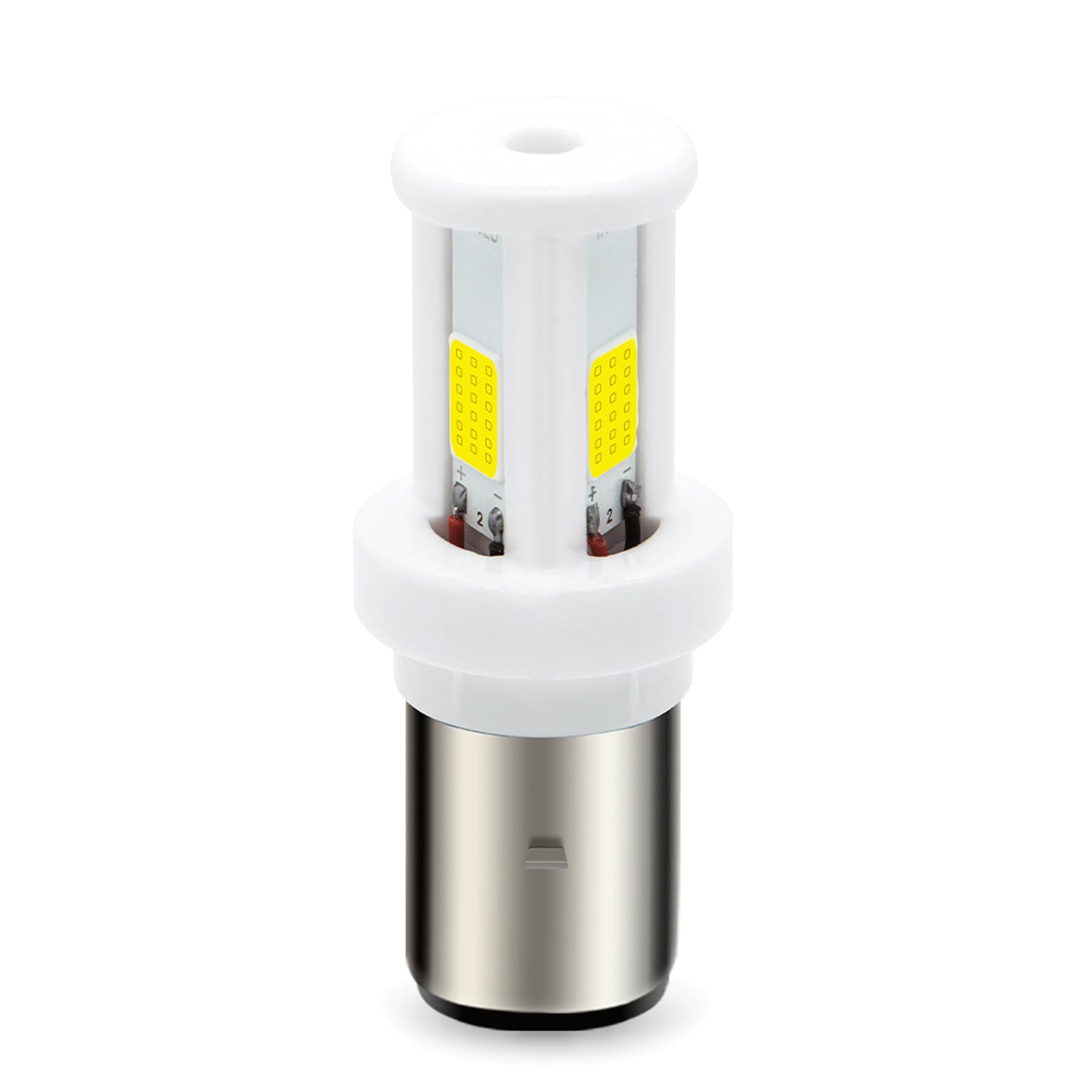 SOFOC BA20D Ampoule 12V 24V S2 H6 LED Phare Moto/Voiture Tête Céramique Blanc, Blanc+Jaune Commutable 10-80V AC/DC 2000LM 12W 2Pcs