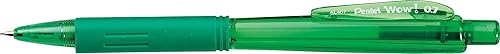 Pentel Portaminas Wow de 0.028 in con barril verde, caja de 12 (AL407D)