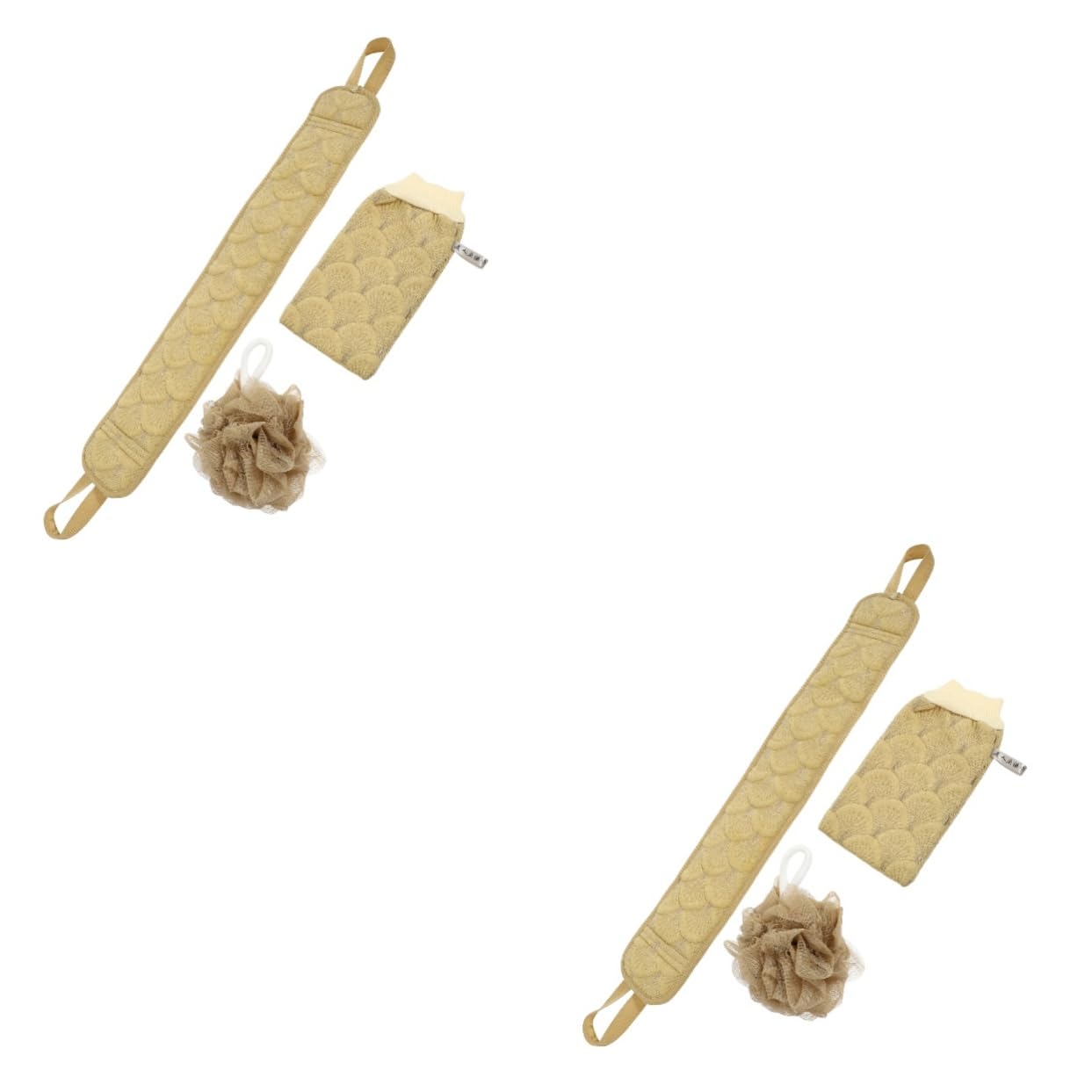 Beavorty 2juegos Guante De Exfoliante Toalla De Baño Larga y Esponja De Baño Accesorios Para Cuidado Corporal Para Masaje y Limpieza De Espalda