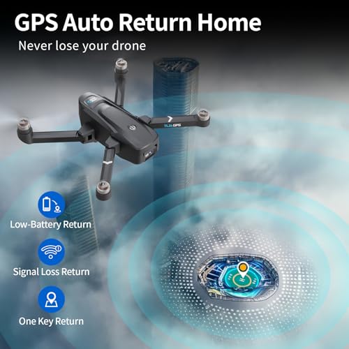 Toladrone Drone met 4K Camera GPS Drones voor Volwassenen Automatische Terugkeer 5G WiFi Real-time Transmissie Borstelloze Motor, Opvouwbare Quadcopter voor Beginners, TL16GPS - Afbeelding 4
