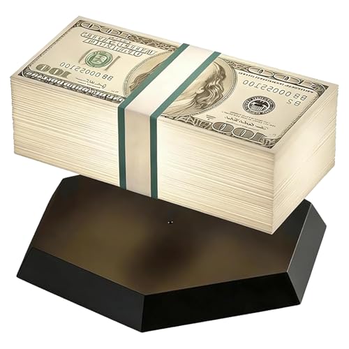 Kryilut Schwebe-Geldlampe, Floating Money Lamp, Schwebende Geldleuchte, Magnetisch Schwebende Dollar-Lampe mit 3-farbigem Ambient-Modus – 360° rotierendes Anti-Schwerkraft-Gadget