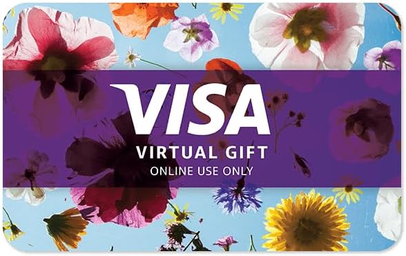 Visa Virtual $50 eGift Card (plus $4.95 Purchase Fee) - For Online Use Only