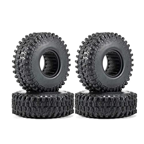 4pcs RC Tires 1.9inch RC Rubber Tyre Set Wheel Tires for 1/10 RC Crawler TRX4 Axial SCX10 III AXI03007 D90 TF2 MST Tamiya Redcat Gen 8 Gen 7 Tires
