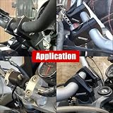 Uchwyty kierownicy motocyklowej Podnośnik kierownicy motocykla Uchwyt motocrossowy Zacisk do montażu na Pit Bike Uniwersalny adapter przedłużający 22mm 28mm Pasuje do Yamaha(MDL3517B Silver 28mm)