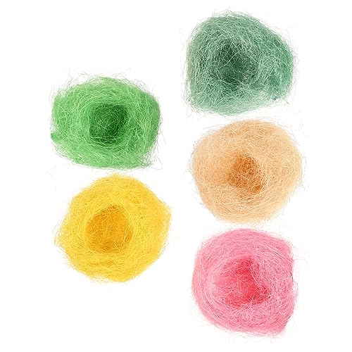 Levemolo 5pcs Easter Bird Nest Filling Materials Colorful Nest Padding for Holiday Decorations for Home Parties and Photo Props Lake