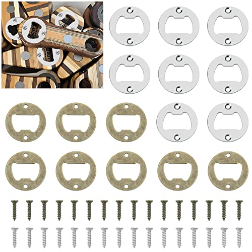 DIKEBAO 16 Pcs Décapsuleur pour Bière Ouvre-Bouteille de Bière Moule Insert D'Ouvre-Bouteille Décapsuleur Ouvre Bouteille Bière Forme Ronde de Bricolage pour Moules de Résine D'ouverture de Bière Cover
