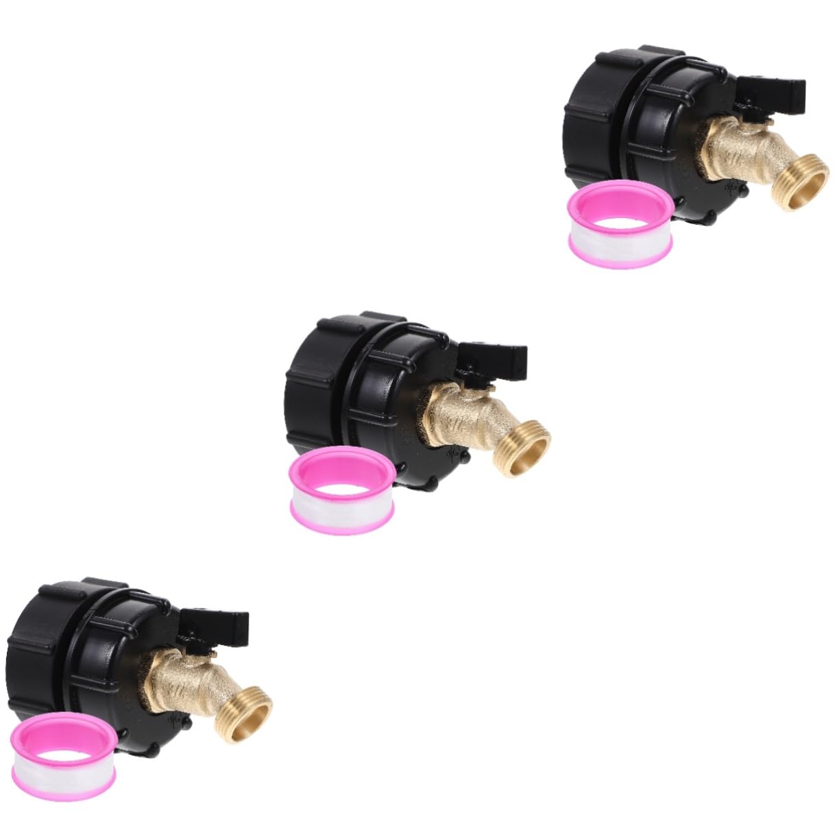 Kisangel 3 Piezas Babero De Manguera Tanque Ajuste De Barriles De Tonelada Aireador Kit De Grifo De Lluvia Conector De Manguera Grifo De Barriles De Tonelada Depósito De Agua Abs