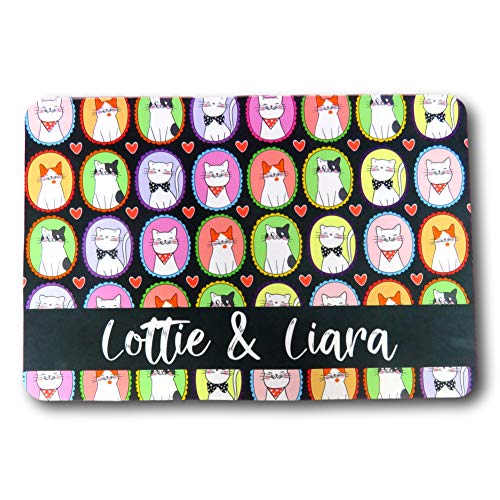 personalised cat food mat