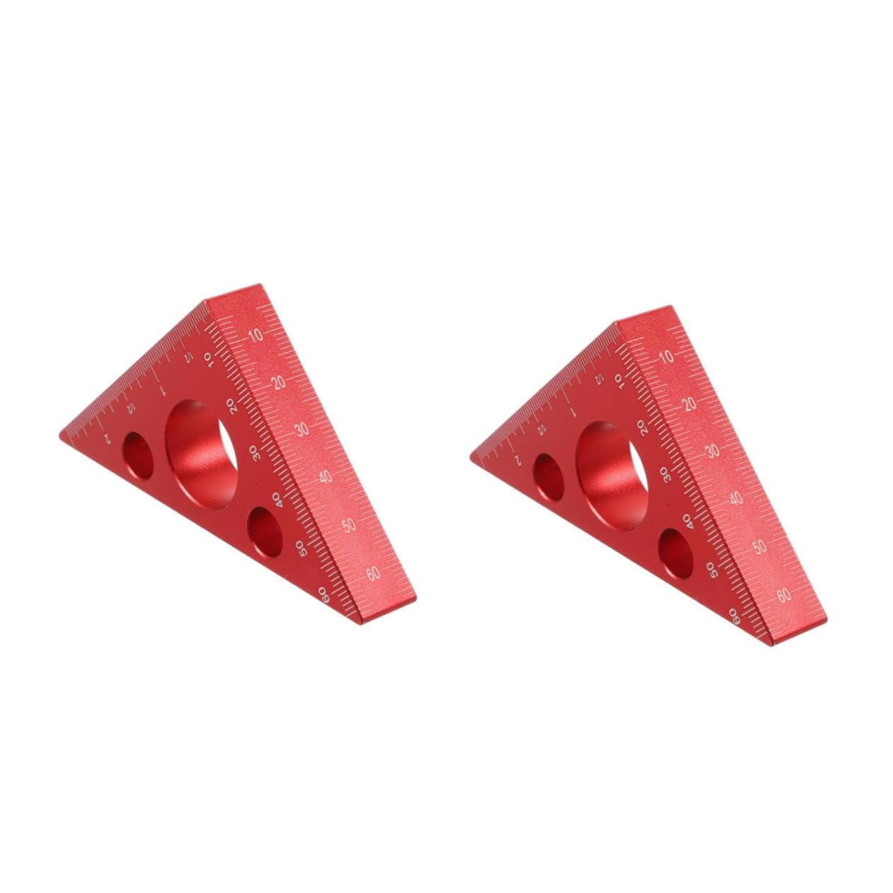 UKCOCO 2 Piezas Regla de Carpintero de Aleación de Aluminio con Clara Regla de Ángulo para Herramienta de Medición para Diy