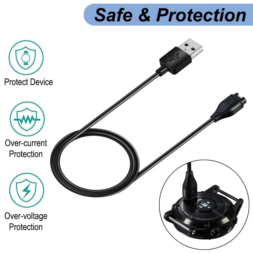 Charger for Garmin Watch - Forerunner 970 965 570 265 165 55, Approach S70 S62 S60 S50 S44 S42 S40 S12 S10, Vivoactive 6 5 4, Instinct 3 2 2X, Venu 3s 3 2 2S Plus X1, Fenix 8 7 6 5, Quatix, Tactix 8 7