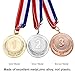 strongzhuo 3pcs Gold Silver Bronze Award Medals with Ribbon Winner Awards Olympic Style for Sports Meeting Sports Events