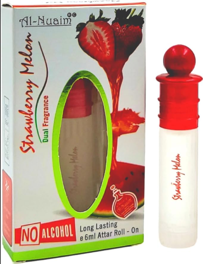 Strawberry Melon Attar Juicy Fruity Fresh Perfume Oil, Unisex, Fruity Woody Aroma, Rich Musk and Amber Notes, Daily Wear, 6ml-picture-26