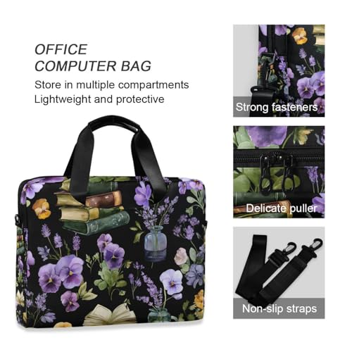 Maletín para portátiles ALAZA con estampado Lavanda y correa miniatura 5