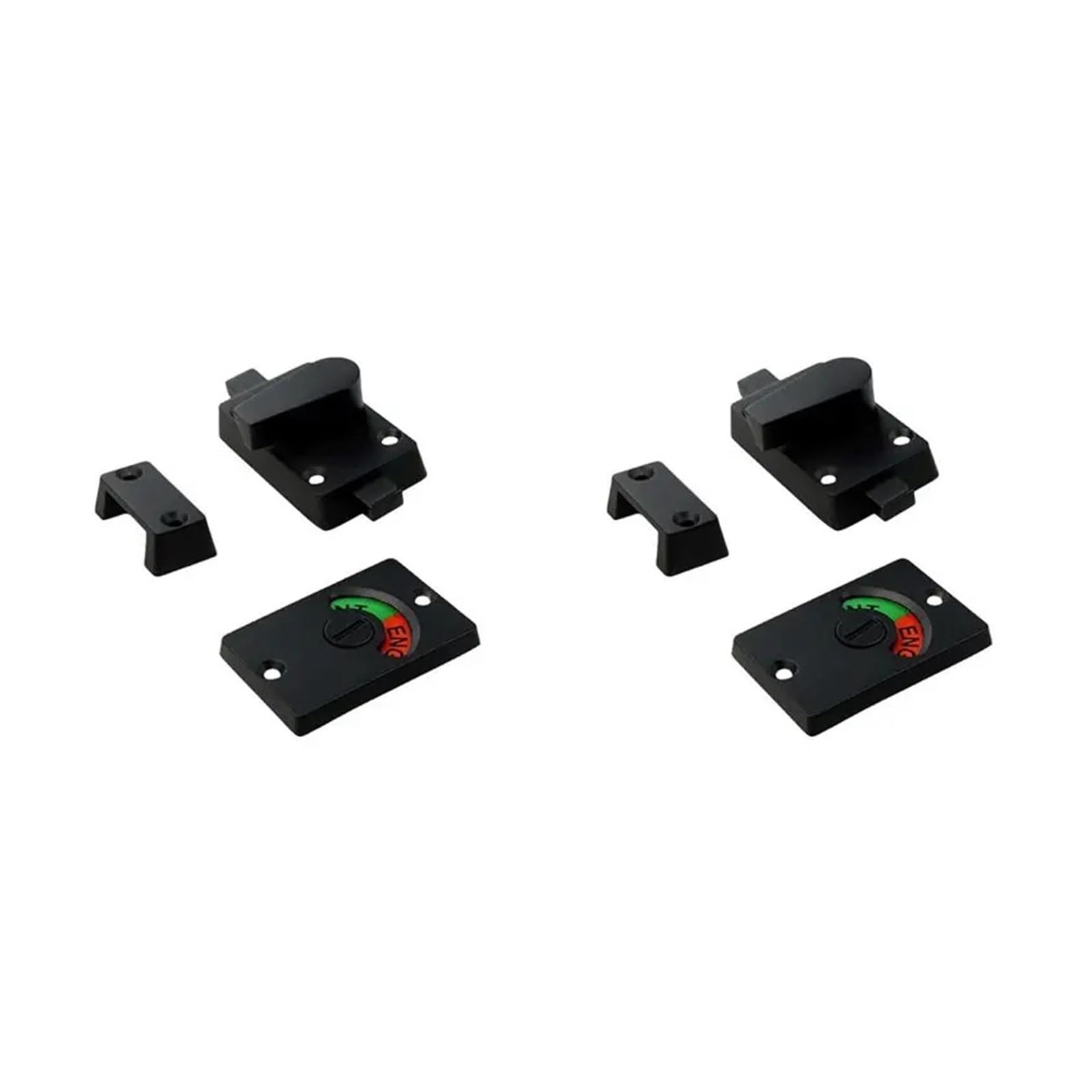 Bojhgo Black 2X Zinc Alloy Bathroom Privacy Lock With Indicator, Vacant/Occupied Sign For Wc Restroom Toilet Partition
