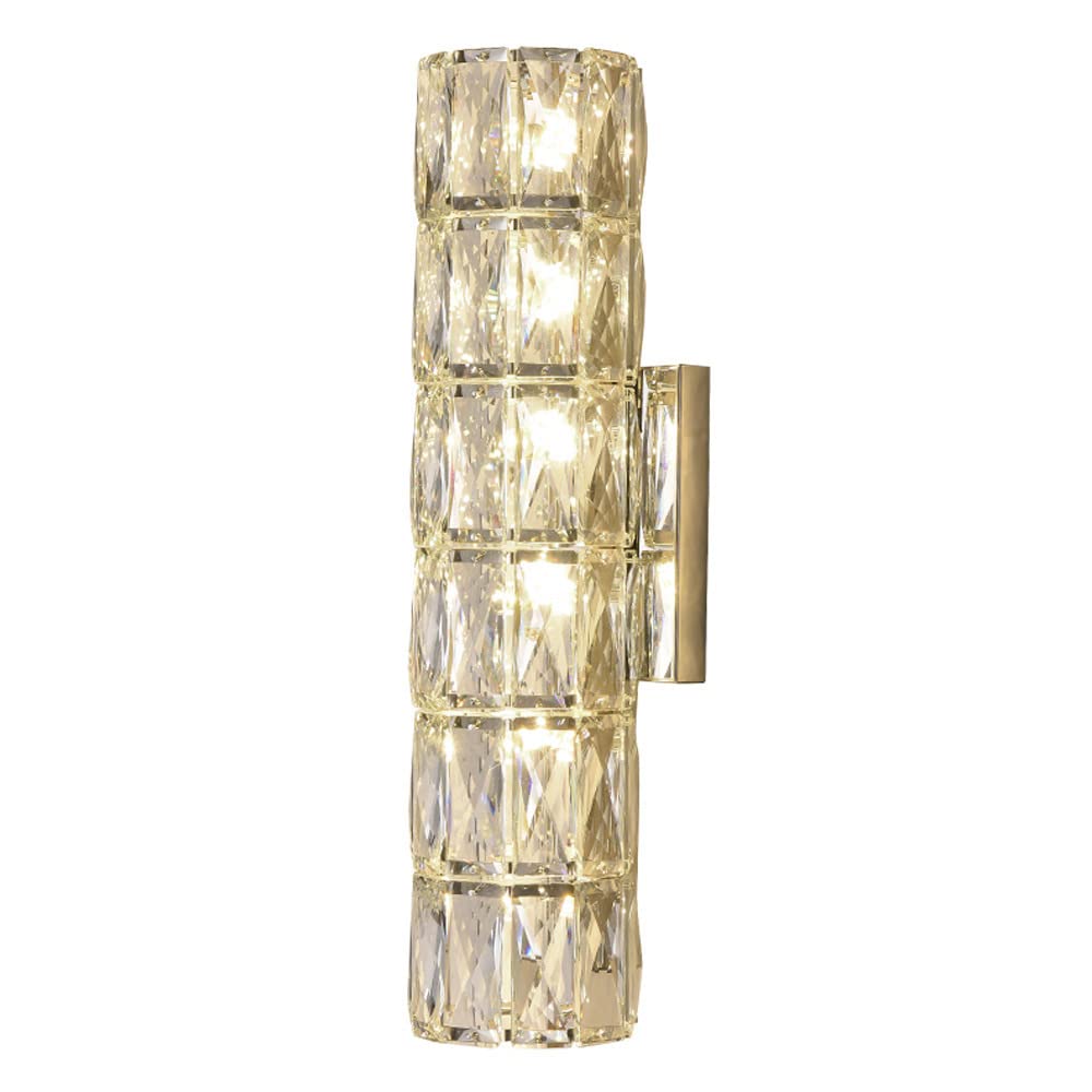 JYBNBBE Modern Wall Sconce Lights for Indoor Post Crystal Chrome, Wall Fixture Art Deco Lamps, Living Room Bedroom Bedside Stainless Steel Wall Lamps, 45cm