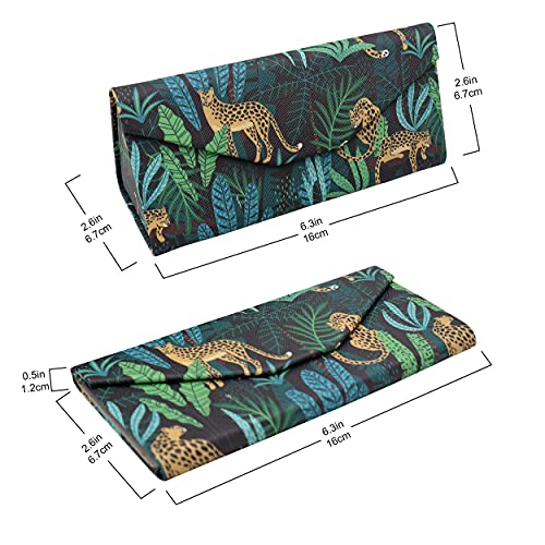 Image of Real Sic Glasses Case for Men and Women - Magnetic Folding Hard Shell Sunglass Holder - Inspired by Adorable Animals