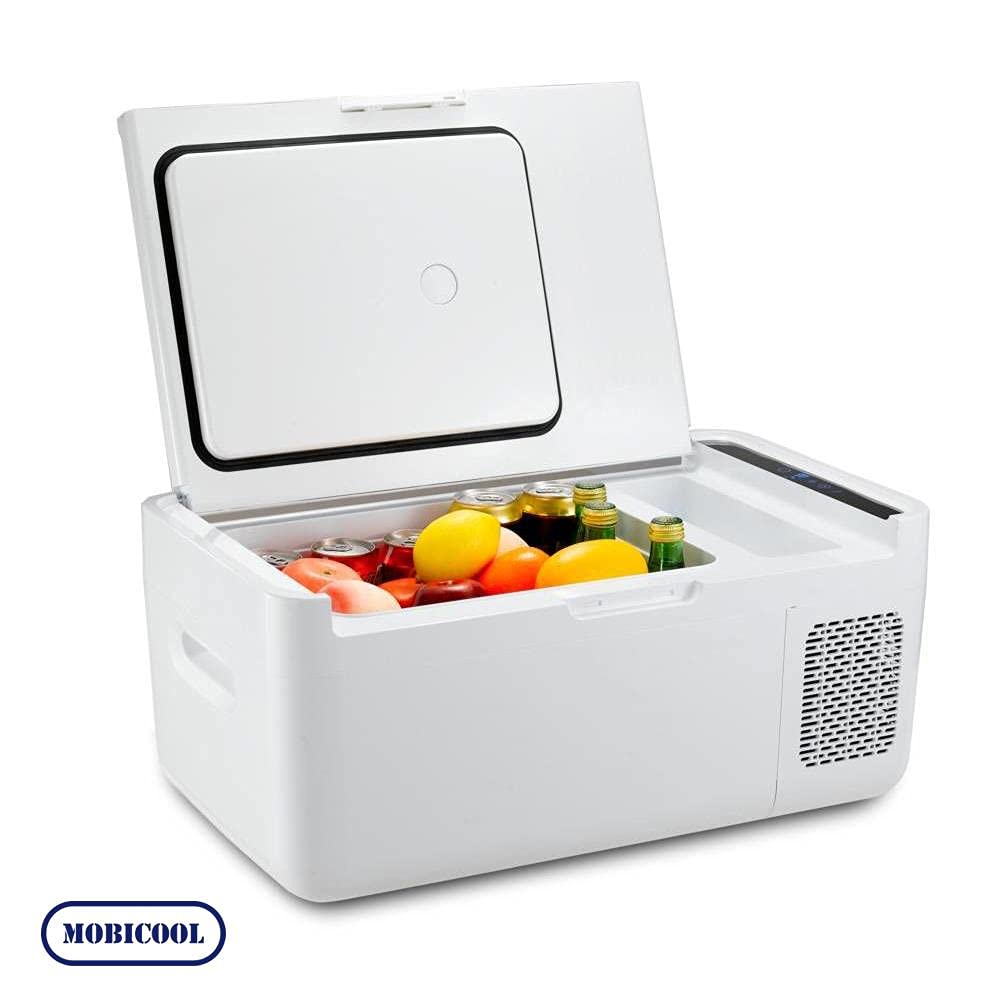 MOBICOOL MCG15 Kompressor-Kühlbox, 15 L, Kühlung bis -18 °C, mit leistungsstarker Schnellkühlung Weiß