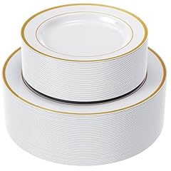 Gold Rim Plastic Plates