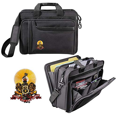 Greekgear Kappa Alpha Crest - Shield Briefcase Attache Black2