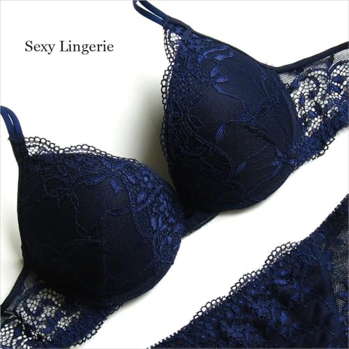 Image of Spiaty Women's Floral Lace Lingerie Set, Underwired Bra and Panty Set