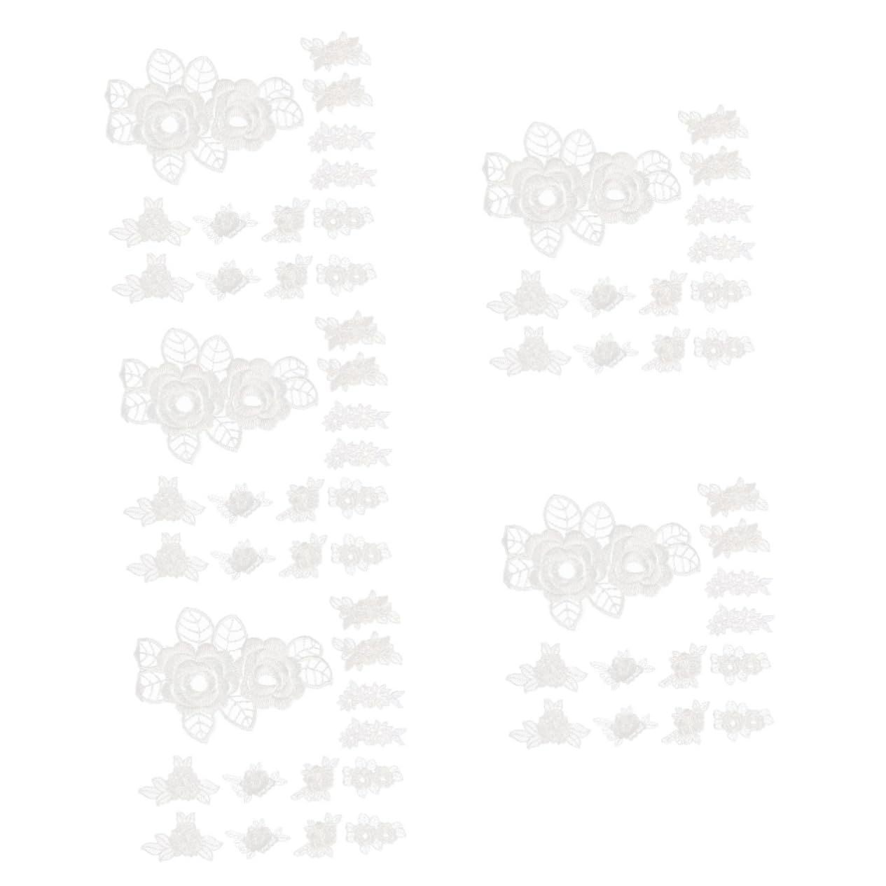 TEHAUX 60pièces Patches Dentelle Fleurie Pour Vêtements Appliques De Broderie Pour Réparation Et Décoration De Robes Styles Variés