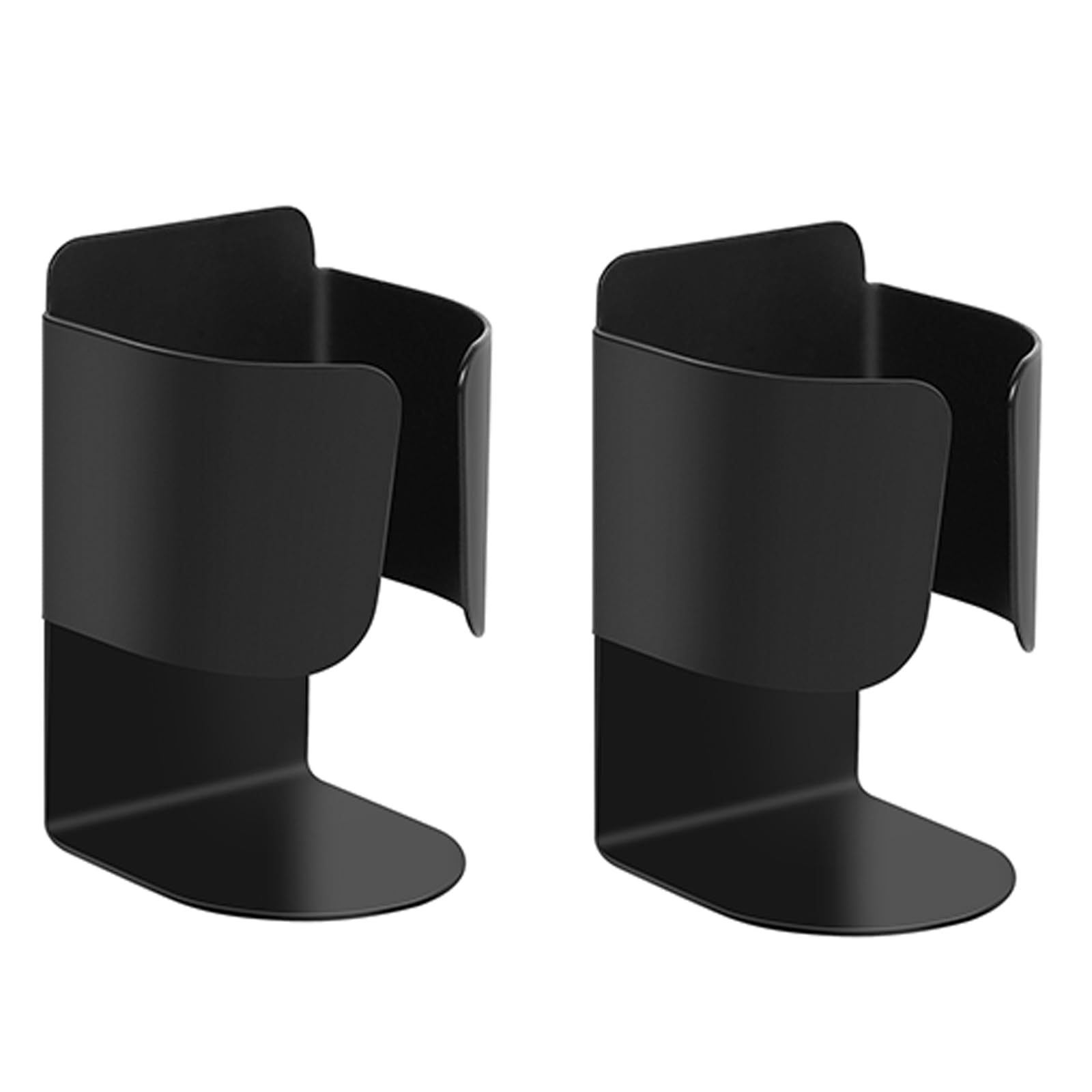 YURINJEE Electric Toothbrush Holder, 304 Stainless Steel Wall Mounted Self Adhesive Storage Organizer Stand Rack for Electric Toothbrush, Toothpaste, Facial Cleanser (Black 2 Pack)