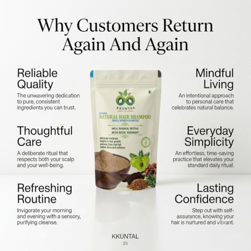 Image of Natural Hair Wash Powder | The Heritage Hair Ritual | Amla, Reetha, Shikakai, Methi & Rosemary Botanical Blend | Sulphate-Free Powder Shampoo Alternative | Helps Reduce Hair Fall & Dandruff | Supports Stronger, Healthier Looking Hair | 1000 g