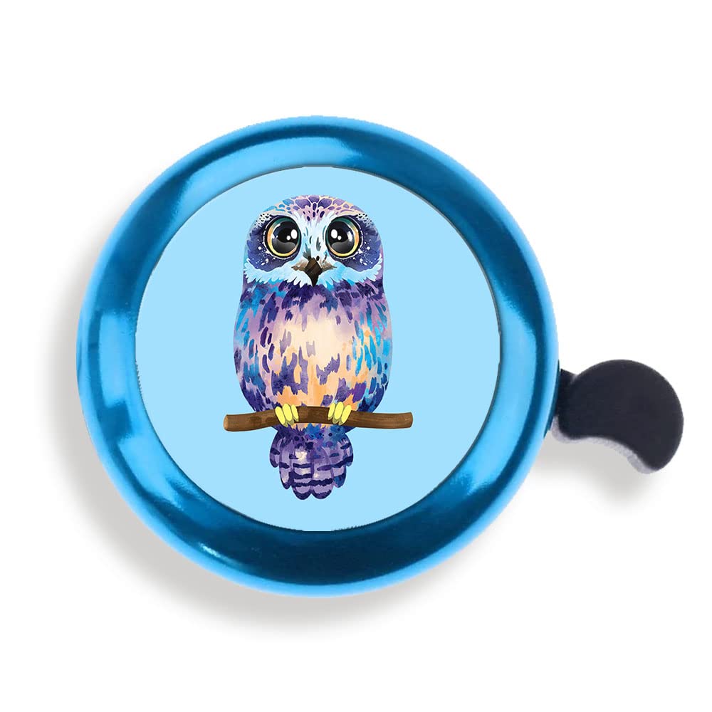 WIRESTER Blue Aluminum Round Bike Bell, Classic Ring Bicycle Bell, Bike Accessories Bell Ring for Adults Kids Girls Boys